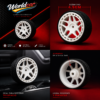 llanta decorativa multirradio estilo racing para decoración de motor