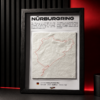 cuadro nürburgring nordschleife 3d – mapa del circuito con relieve | decoración motorsport para fans del automovilismo