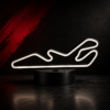 lámpara circuito del jarama led roja – decoración automovilismo | luz ambiente motorsport | usb c o pila