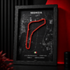 cuadro circuito monza 3d con relieve | decoración automovilismo f1 | a4