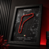 cuadro circuito monza 3d con relieve | decoración automovilismo f1 | a4