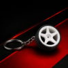 llavero llanta de coche 3.5 cm – mini rueda deportiva realista | accesorio tuning para llaves