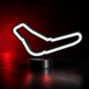 lámpara circuito de monza led roja – decoración motorsport para escritorio | luz ambiental sim racing | usb c o pila
