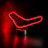 lámpara circuito de monza led roja – decoración motorsport para escritorio | luz ambiental sim racing | usb c o pila