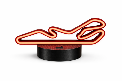 lámpara circuito del jarama led roja – decoración automovilismo | luz ambiente motorsport | usb c o pila