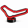 lámpara circuito de monza led roja – decoración motorsport para escritorio | luz ambiental sim racing | usb c o pila