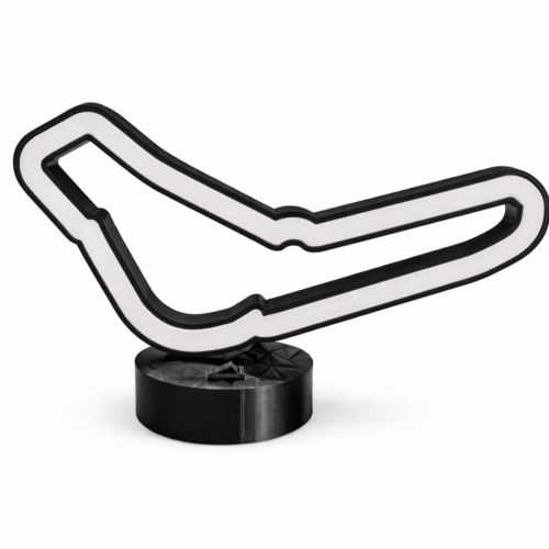 lámpara circuito de monza led roja – decoración motorsport para escritorio | luz ambiental sim racing | usb c o pila