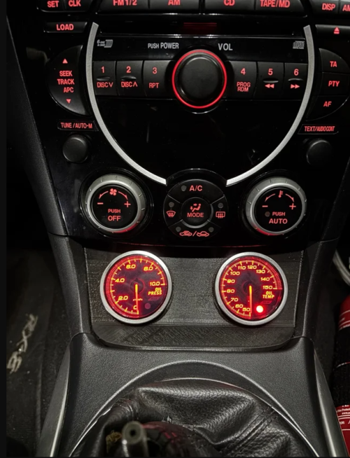 soporte relojes mazda rx8 personalizado 52mm / 56mm – panel para manómetros rx 8 plug & play