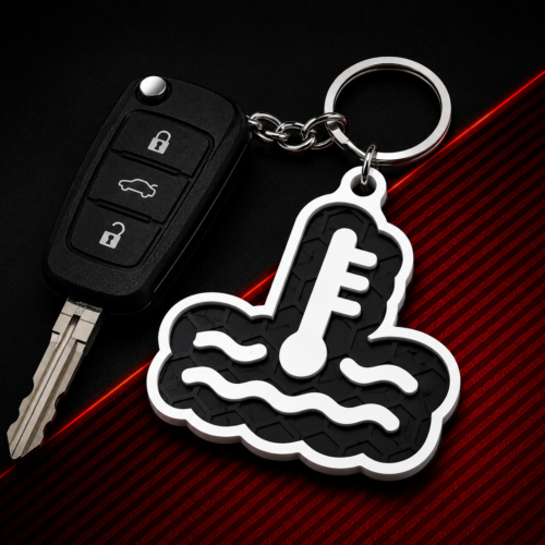 llavero batería racing negro y blanco para amantes del motor (copia)