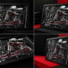 cuadro 3d nürburgring nordschleife con marco | decoración racing y motorsport