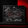 cuadro 3d nürburgring nordschleife con marco | decoración racing y motorsport (copia)
