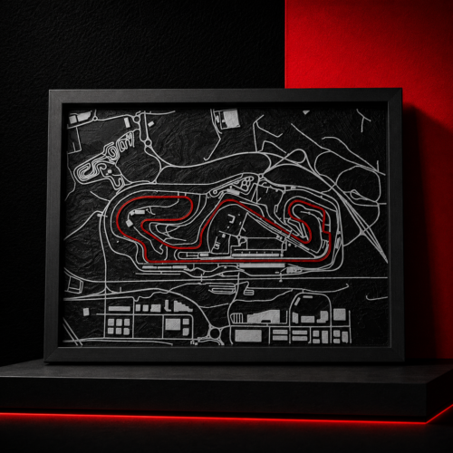 cuadro 3d nürburgring nordschleife con marco | decoración racing y motorsport (copia)