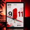 cuadro decorativo deportivo estilo 911 sunset edition a4 – decoración racing premium