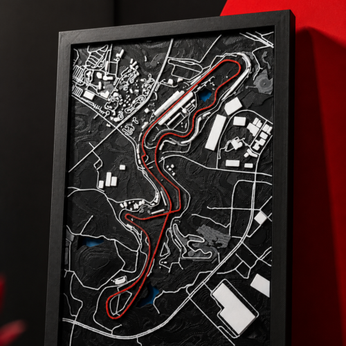 cuadro 3d circuito de suzuka japón – decoración racing premium para setup, garaje y oficina