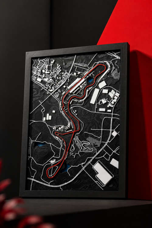 cuadro 3d circuito de suzuka japón – decoración racing premium para setup, garaje y oficina