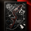 cuadro 3d circuito de suzuka japón – decoración racing premium para setup, garaje y oficina