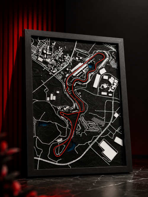 cuadro 3d circuito de suzuka japón – decoración racing premium para setup, garaje y oficina