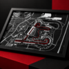 cuadro 3d nürburgring nordschleife con marco | decoración racing y motorsport