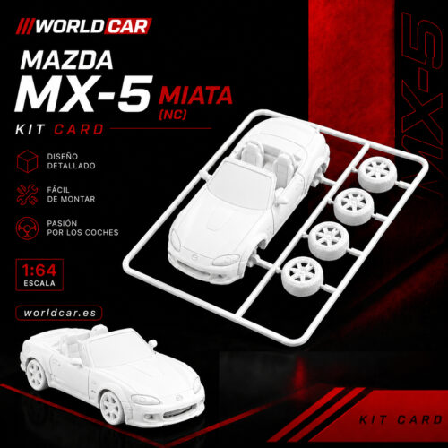 kit card coche deportivo estilo mazda mx 5 miata nc – maqueta coleccionable roadster jdm