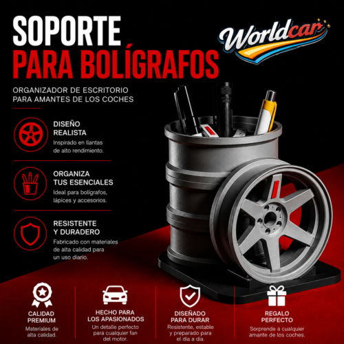 Soporte para bolígrafos llanta racing Worldcar