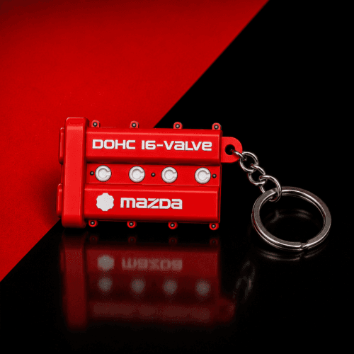 Llavero para amantes del motor inspirado en una tapa DOHC 16V