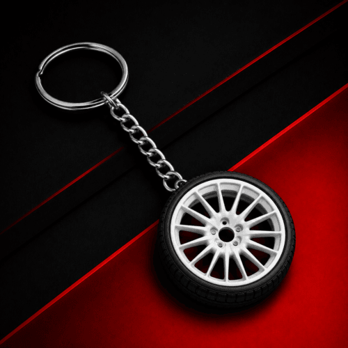 Llavero Llanta Apex inspirado en llantas deportivas para amantes del motor.